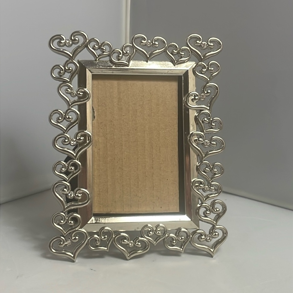 Small Silver Heart‎ Photo Frame by Green Tree Gallery